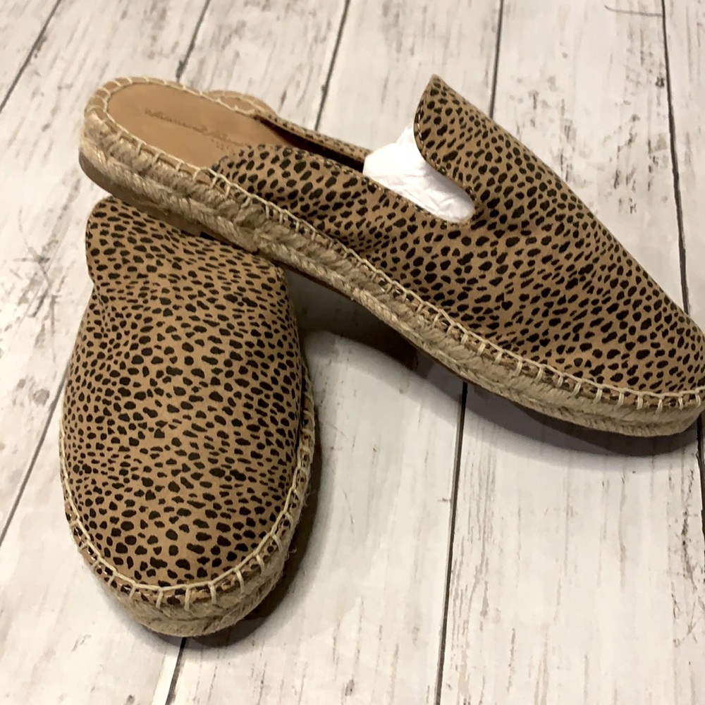 Cheetah Leopard Print Mules Slides Espadrilles - image 2